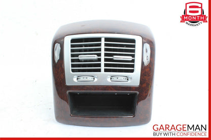 07-13 Mercedes W221 S550 Rear Center Console AC A/C Air Vent Trim Panel Wood