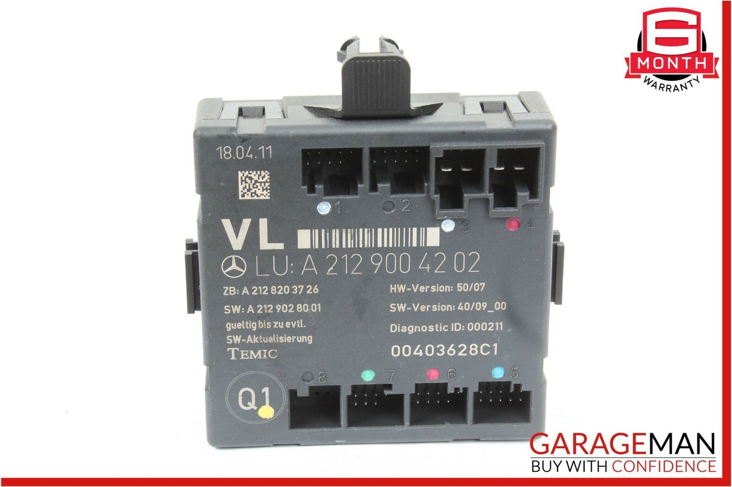 08-15 Mercedes W204 C250 C350 Front Left Driver Side Door Controller Module Unit