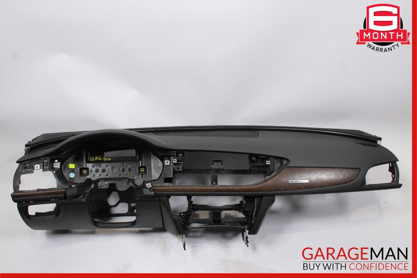 12-18 Audi A6 Front Dash Dashboard Instrument Panel Cover Trim Assembly Black