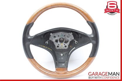 09-12 Mercedes R171 SLK300 SL550 SLK350 3 Spoke Steering Wheel Black Wood