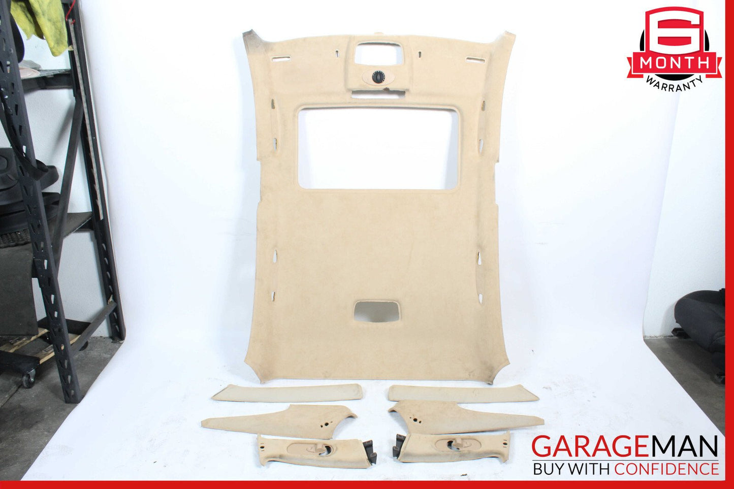 03-13 Maserati Quattroporte M139 Roof Headliner Pillar Set Trim Suede OEM