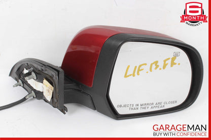 11-12 Nissan Leaf Front Right Passenger Side Door Rear View Mirror Red OEM