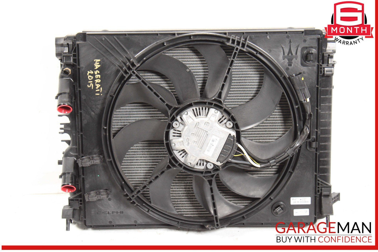 14-22 Maserati Ghibli Quattroporte Water Cooling Radiator A/C Condenser Assy OEM