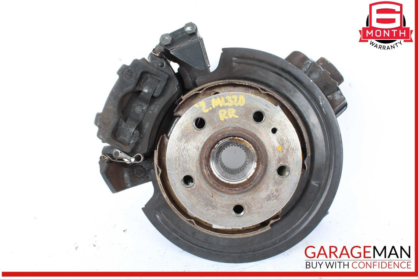 98-05 Mercedes W163 ML320 Rear Right Side Spindle Knuckle Hub w/ Brake Caliper