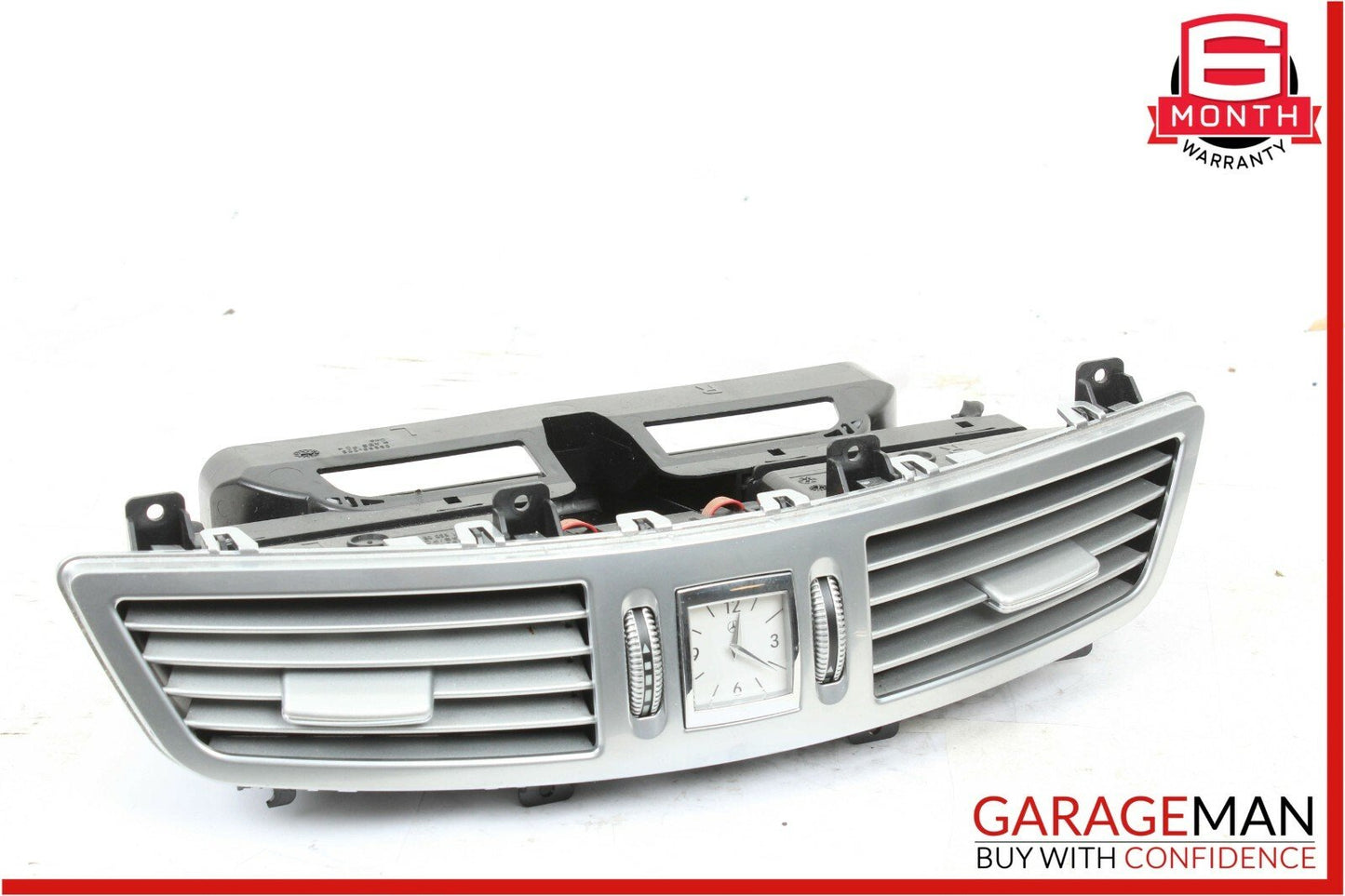 07-13 Mercedes W221 S400 S550 Dashboard Center Dash A/C Air Vent Trim Clock OEM