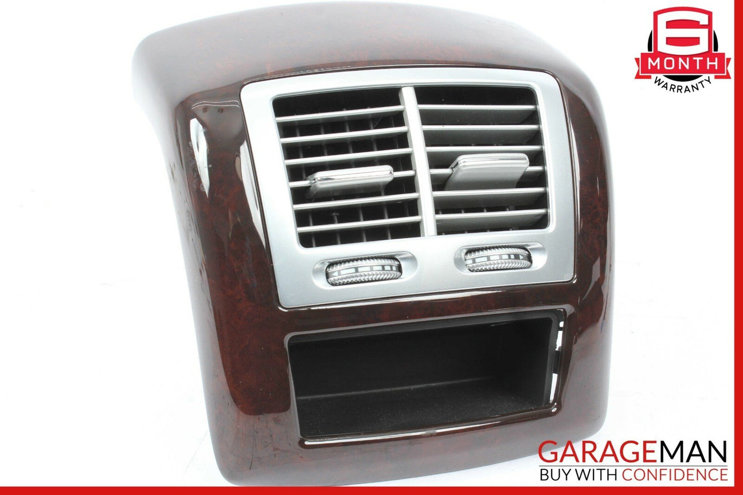 07-13 Mercedes W221 S550 Rear Center Console AC A/C Air Vent Trim Bezel Wood OEM