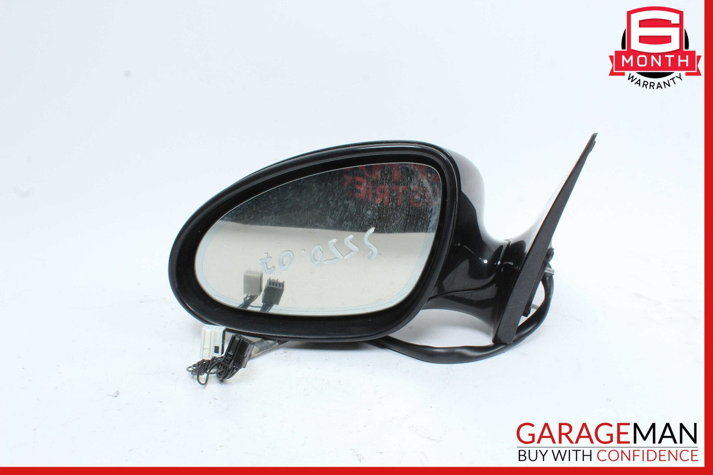 07-09 Mercedes W221 S550 Front Left Side Mirror Door Rear View Black OEM