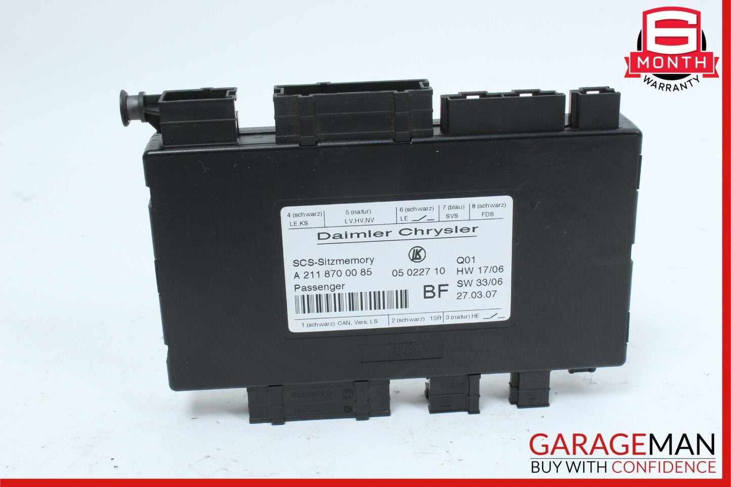 03-12 Mercedes CLS500 SLK280 E350 Front Right Side Seat Control Module Unit