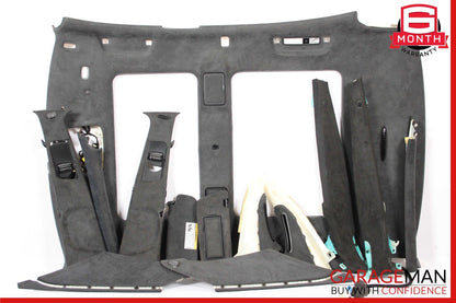 10-13 Mercedes W221 S550 S63 AMG Alcantara Roof Headliner Pillars Sun Visors Set
