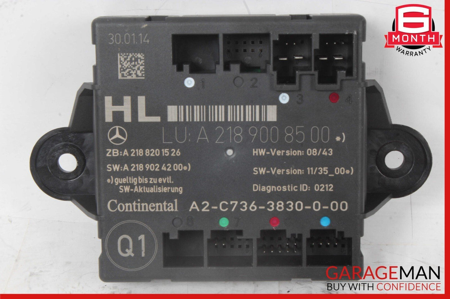08-18 Mercedes W212 E350 CLS500 C250 Rear Left Side Door Control Module Unit OEM
