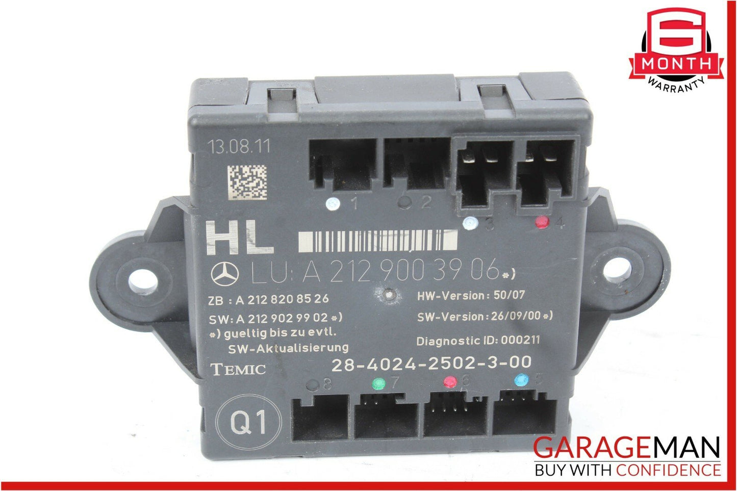 08-14 Mercedes W204 C250 C300 Rear Left Driver Side Door Controller Module