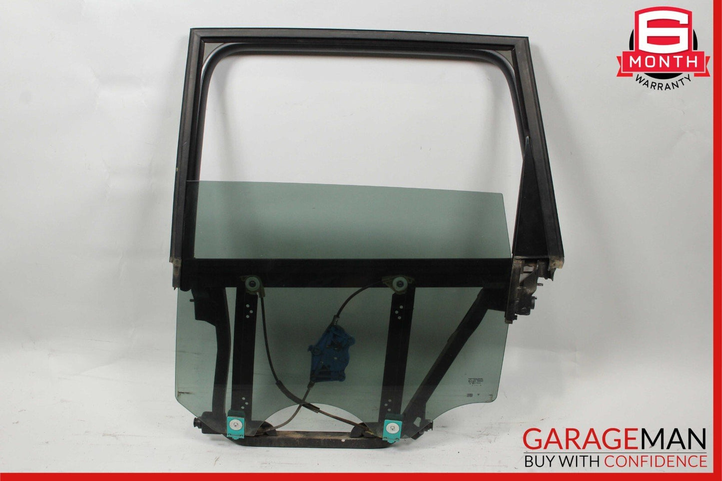 03-06 Porsche Cayenne 955 Rear Left Door Frame Window Regulator Glass Assy