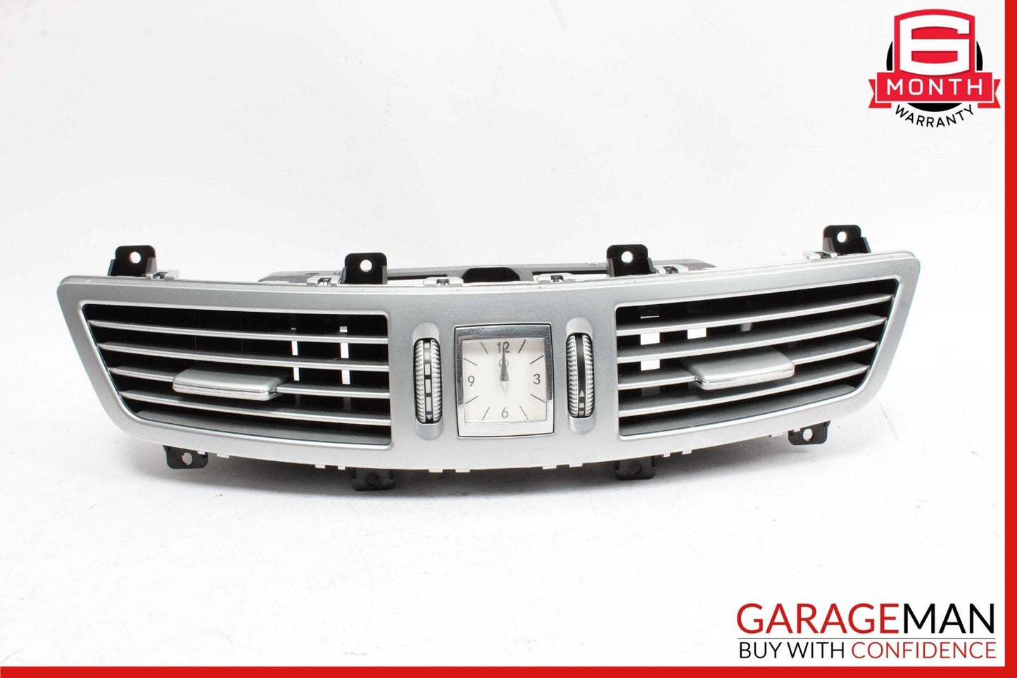07-13 Mercedes W221 S550 S450 Center Dash A/C Air Vent Trim Clock 2218300954 OEM