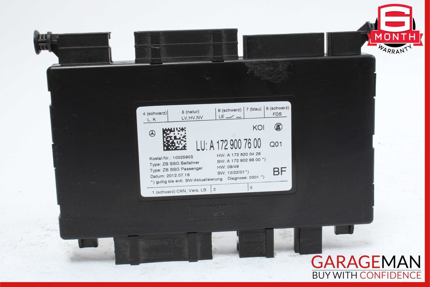 08-20 Mercedes SLC300 C350 E350 Front Right Side Seat Control Module Unit