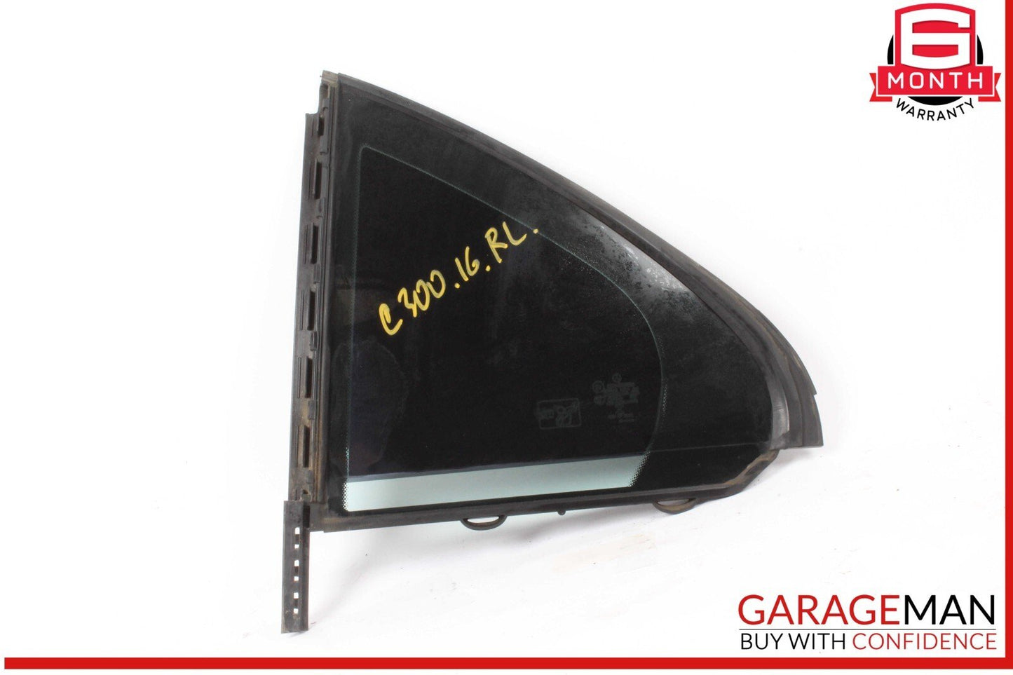 15-20 Mercedes W205 C300 C350e C400 Rear Left Side Door Window Quarter Glass OEM