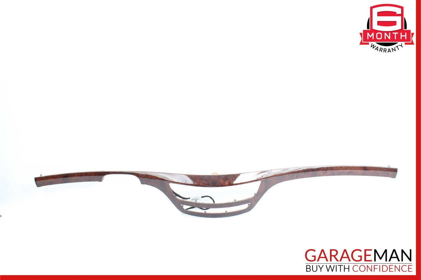 10-13 Mercedes W221 S550 S400 Center Dashboard Dash Trim Molding Brown Wood OEM