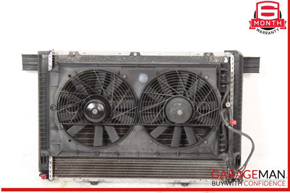 94-02 Mercedes R129 SL500 AC A/C Condenser Radiator Cooling Fan Shroud Motor OEM