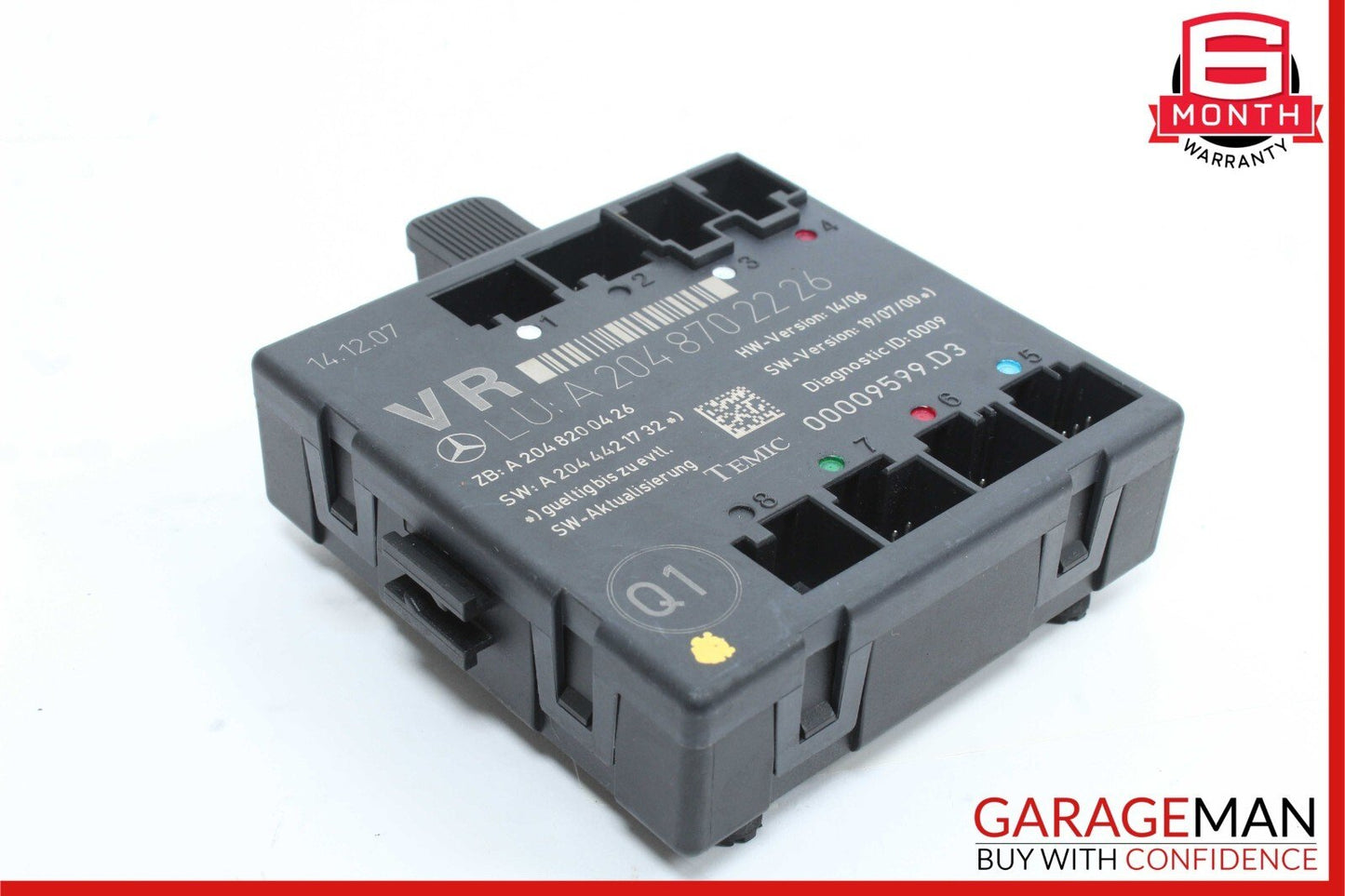 08-18 Mercedes W204 C300 C250 E400 Front Right Side Door Control Module OEM