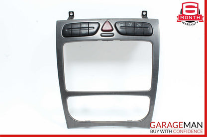 01-04 Mercedes W203 C230 Center Dash Radio Bezel Trim Switch Assembly OEM