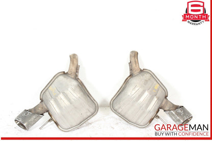 03-08 Mercedes R230 SL550 SL600 Rear Exhaust Mufflers Muffler Tip Tips Set of 2