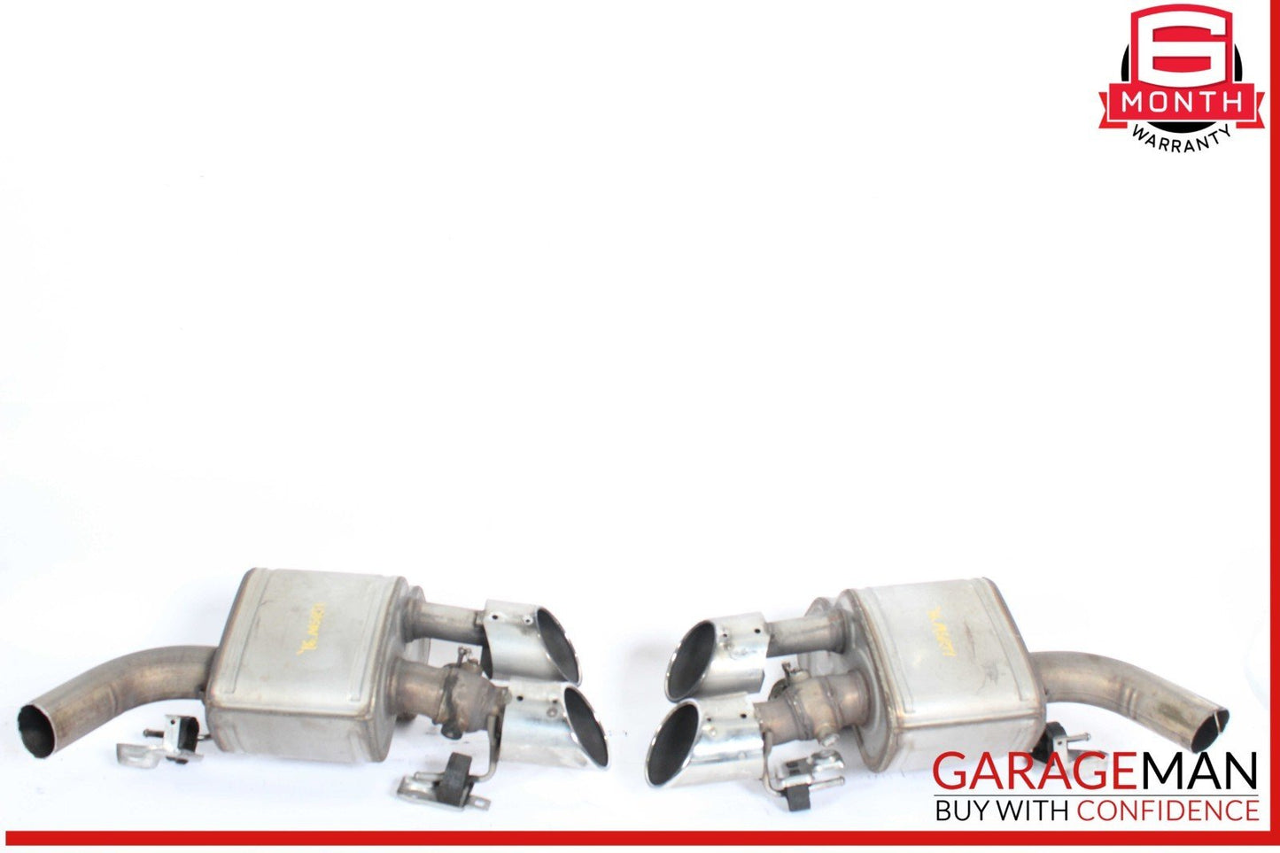 14-17 Maserati Ghibli Rear Left & Right Side Exhaust Muffler Tip Pipe Set of 2