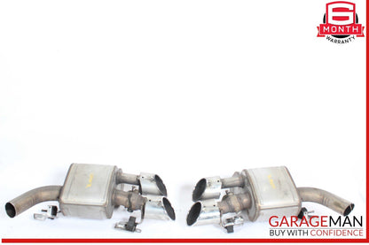 14-17 Maserati Ghibli Rear Left & Right Side Exhaust Muffler Tip Pipe Set of 2