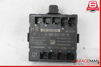 12-19 Mercedes W166 ML400 GL450 GLE350 Rear Right Side Door Control Module OEM