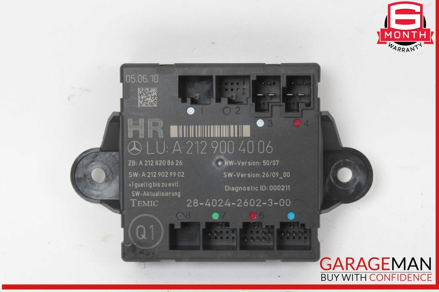 08-18 Mercedes W212 E350 Rear Right Side Door Control Module 2129004006 OEM