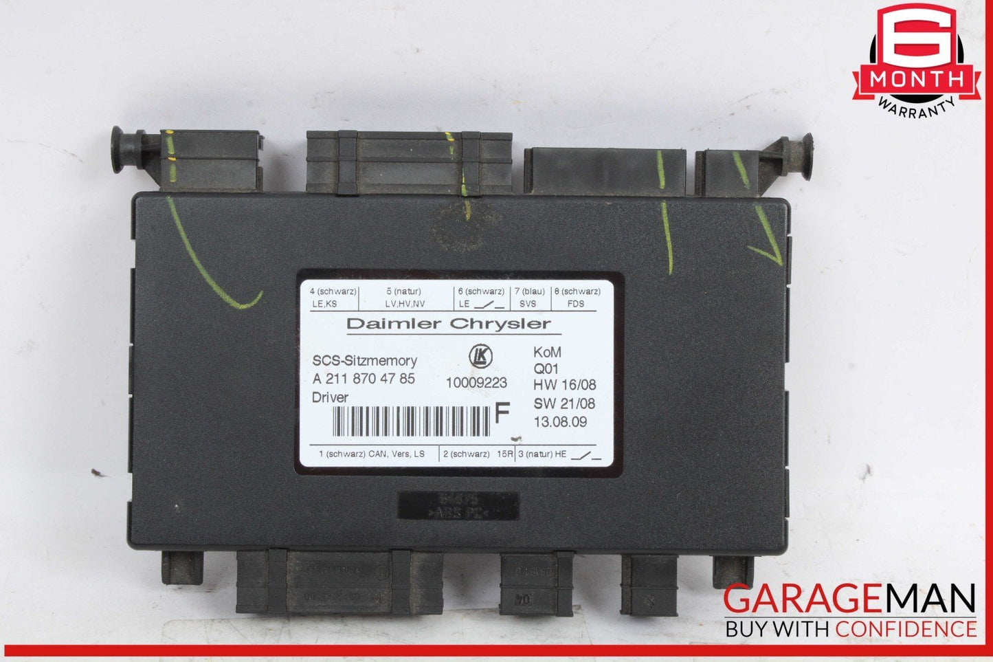03-12 Mercedes X164 GL450 ML350 R350 Front Left Driver Side Seat Control Module