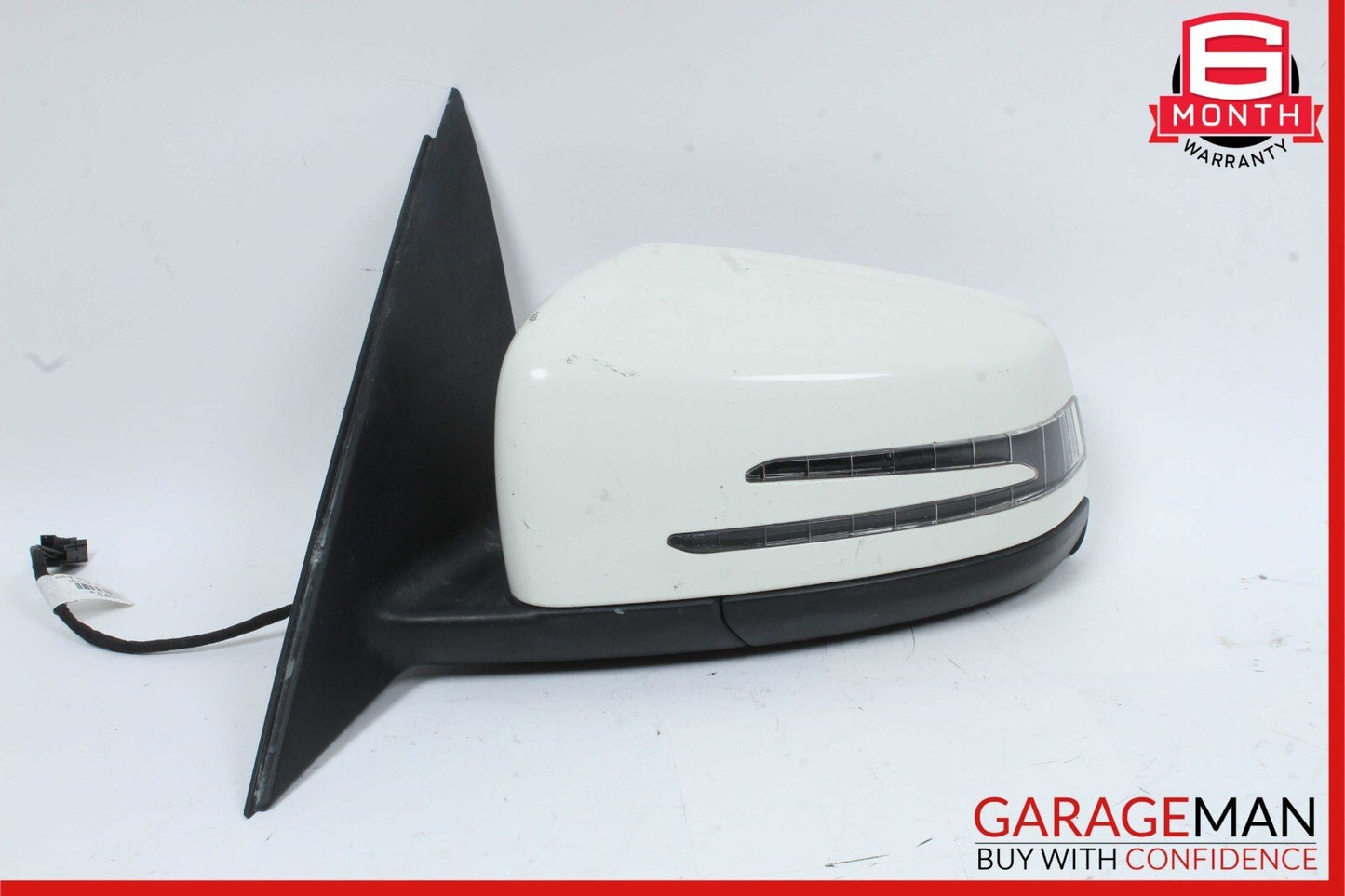 10-11 Mercedes W204 C300 Front Left Side Mirror Door Rear View White OEM