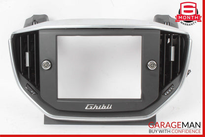 14-17 Maserati Ghibli Center Dash Display Bezel Frame Air Vent Grille Trim Cover