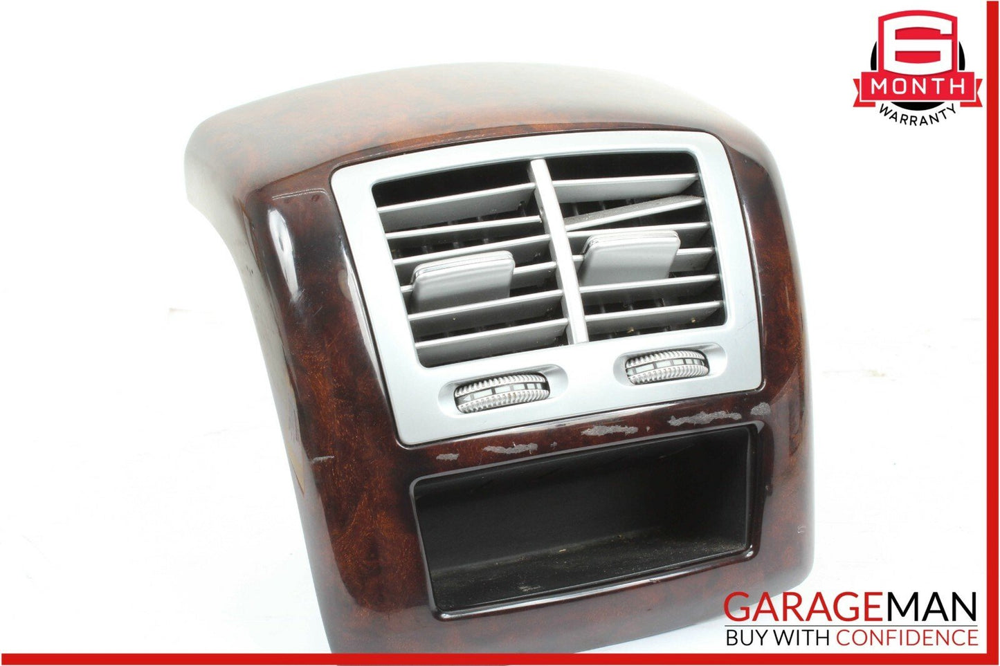 07-13 Mercedes S550 Rear Center Console A/C AC Air Vent Grille Trim Panel Wood