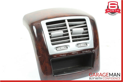 07-13 Mercedes S550 Rear Center Console A/C AC Air Vent Grille Trim Panel Wood