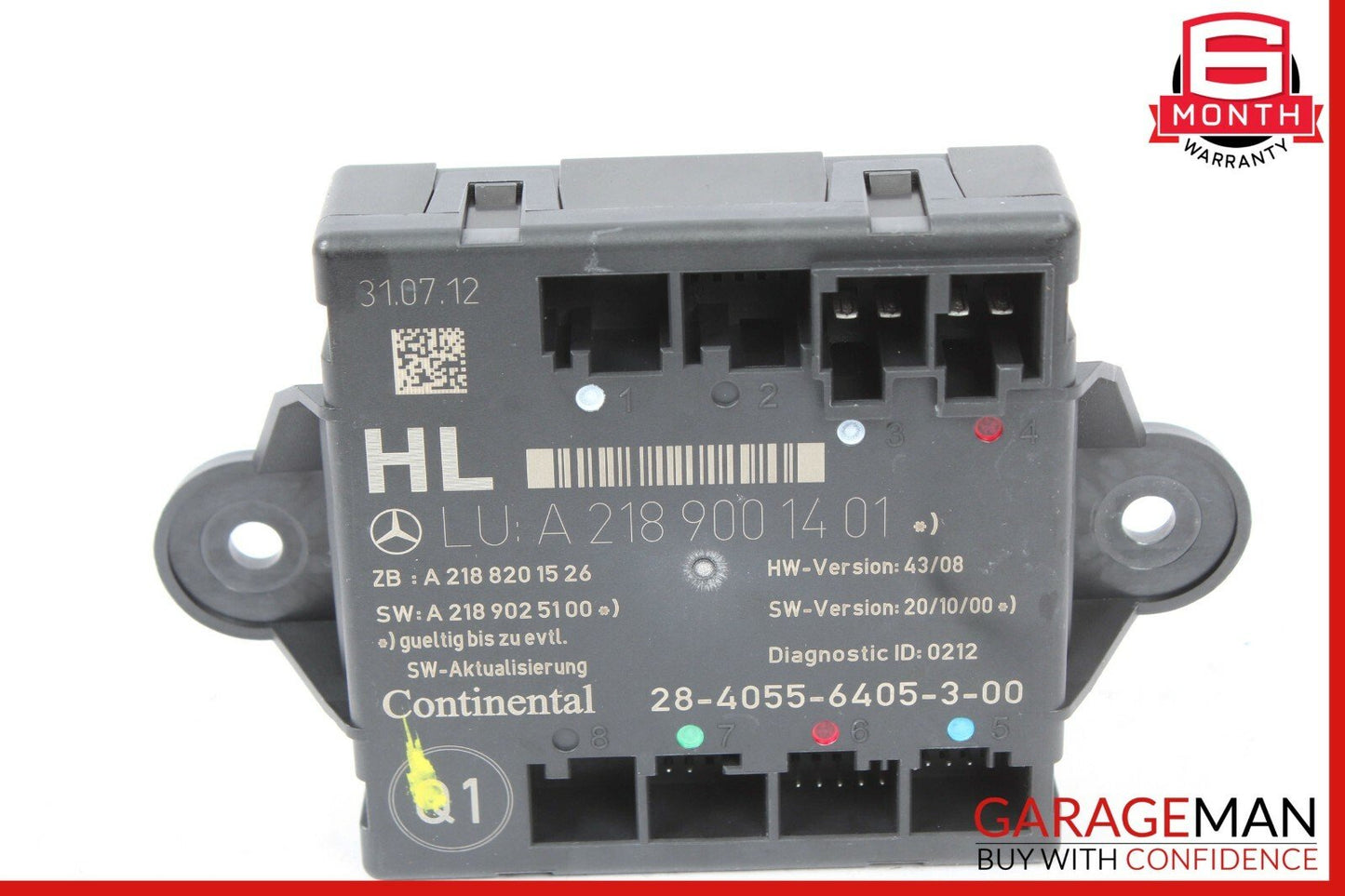 08-15 Mercedes W204 C300 Rear Left Driver Side Door Control Module Q1 OEM