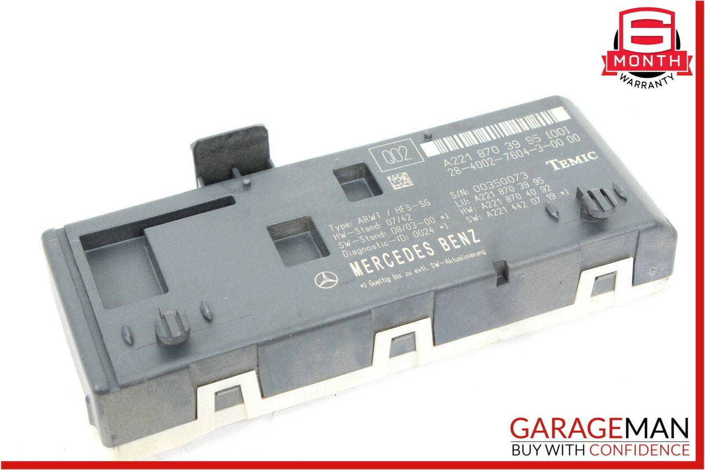 07-13 Mercedes W221 S550 CL63 AMG Trunk Open Close Release Remote Control Module