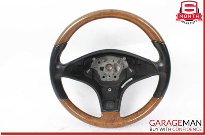 09-12 Mercedes R171 SLK300 SL550 SLK350 3 Spoke Steering Wheel Wood OEM