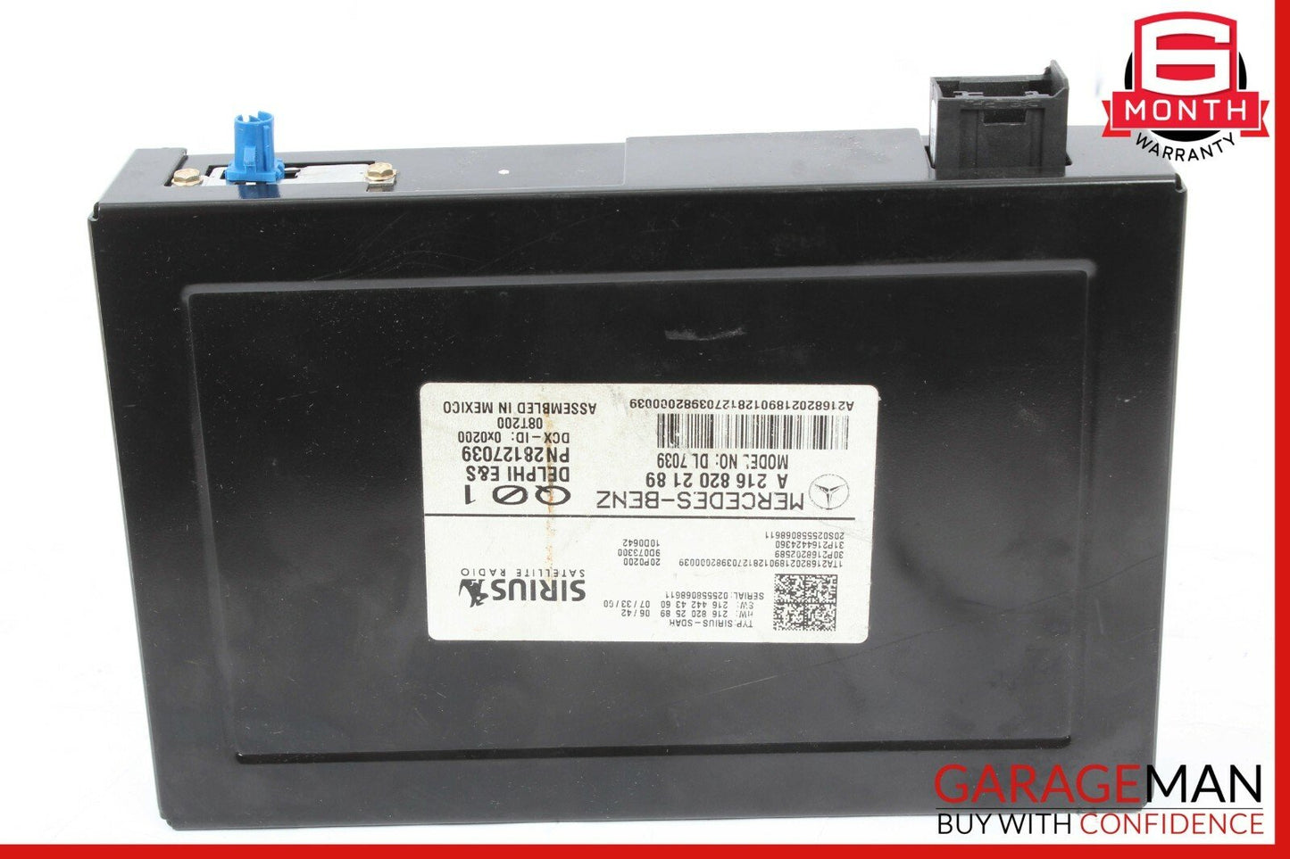 07-09 Mercedes W204 C350 S550 Sirius Satellite Radio Module Receiver DL 7039 OEM