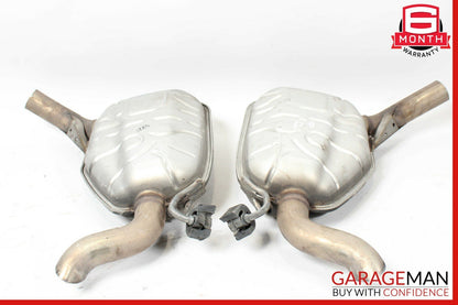 07-09 Mercedes W211 E320 Left & Right Exhaust Muffler Mufflers Tips Assembly OEM