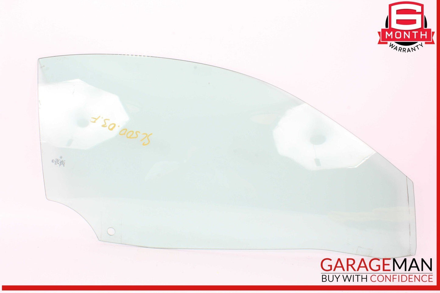 03-12 Mercedes R230 SL500 SL55 AMG Front Right Passenger Side Door Window Glass