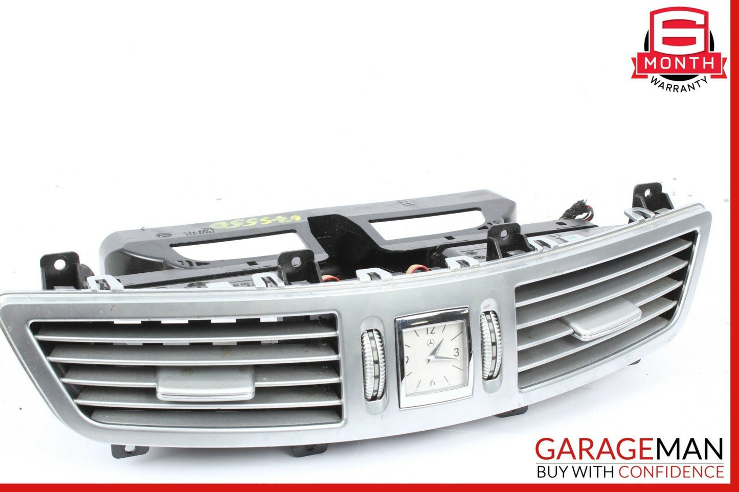 07-13 Mercedes W221 S450 S550 Dashboard Center Dash A/C Air Vent Trim Clock OEM
