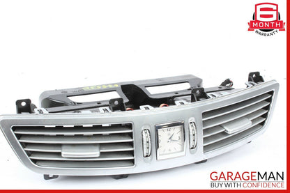 07-13 Mercedes W221 S450 S550 Dashboard Center Dash A/C Air Vent Trim Clock OEM
