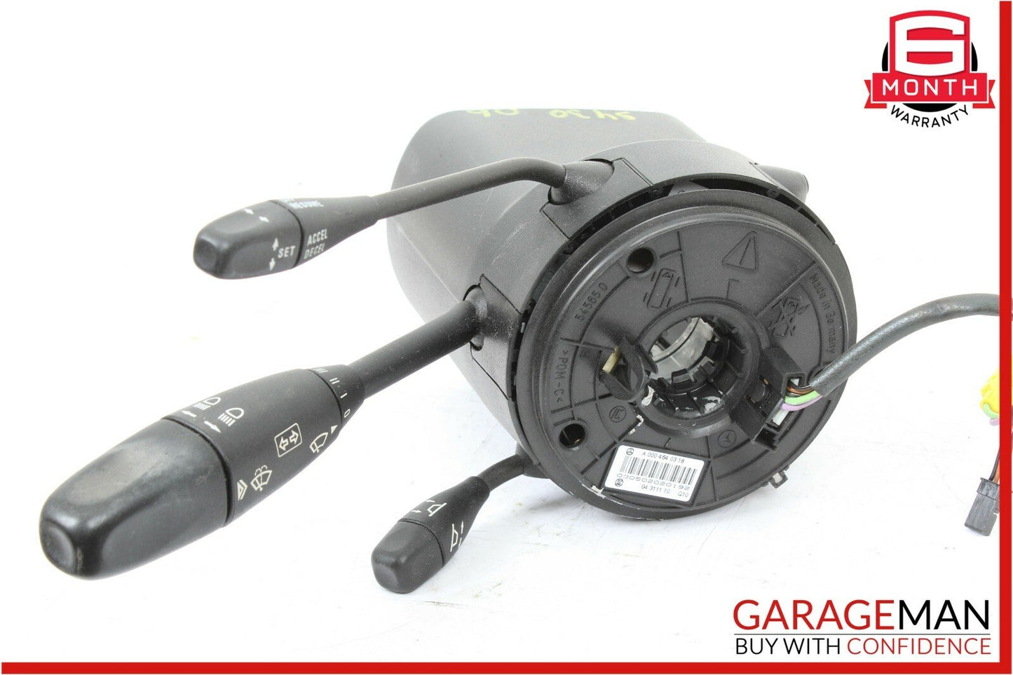 03-06 Mercedes W220 S430 Steering Column Control Switches Assembly Black OEM