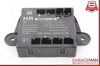08-18 Mercedes W212 E350 CLS550 Rear Right Side Door Control Module OEM