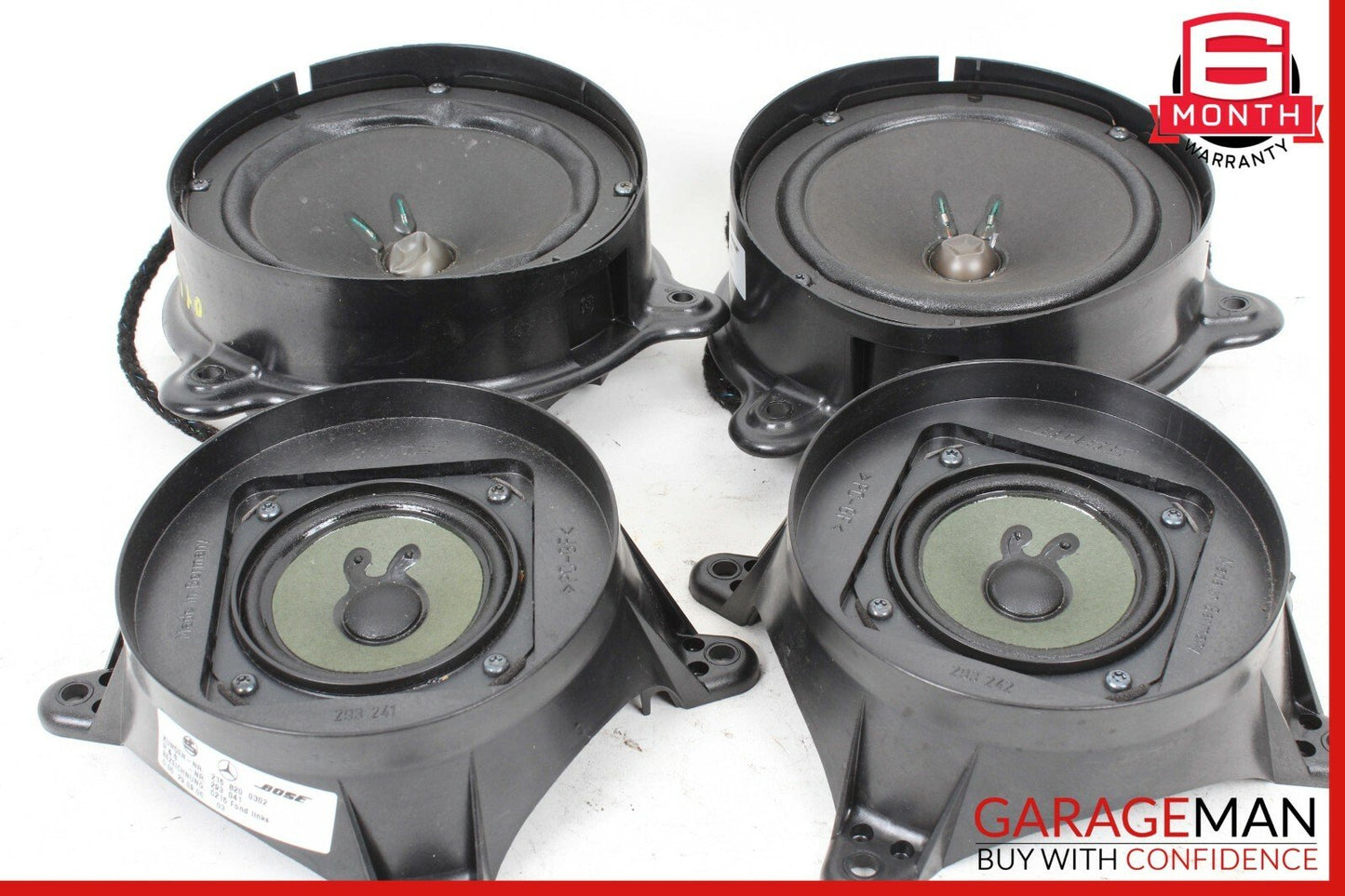 00-06 Mercedes W215 CL600 Complete Front & Rear Door Audio Speaker Set of 4 OEM