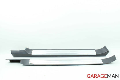 00-06 Mercedes W215 CL500 Front Right & Left Door Sill Scuff Plate Cover Set OEM