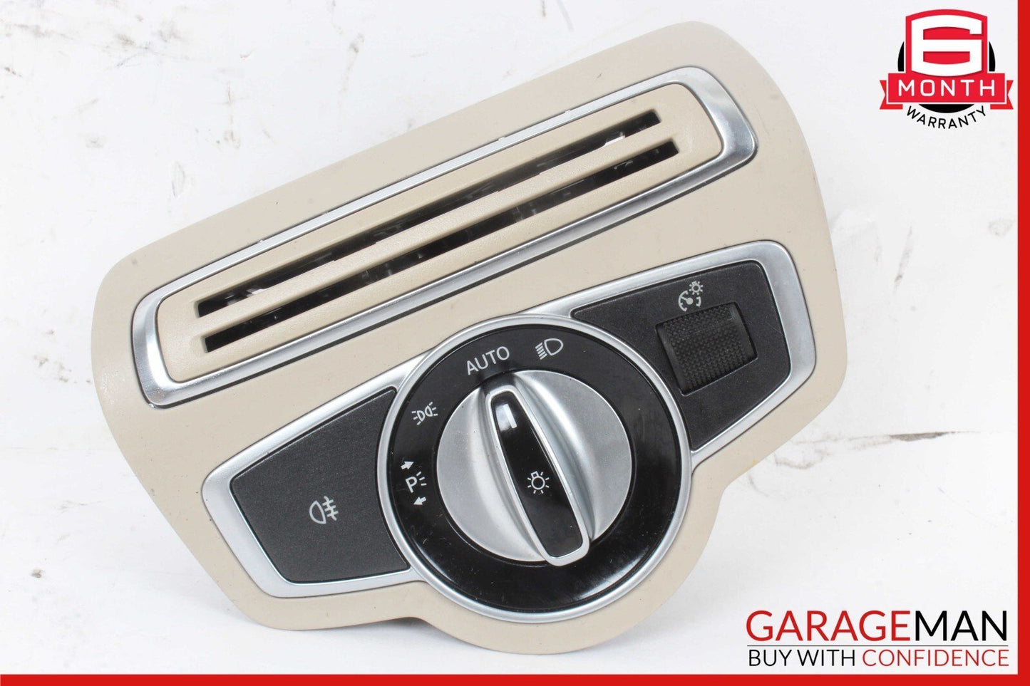 15-20 Mercedes W205 C300 Head Light Headlight Control Switch Trim Assy Beige OEM