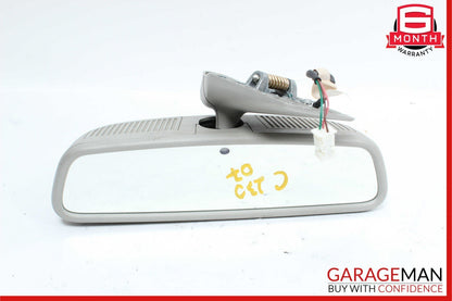 01-07 Mercedes W203 C230 Rear View Interior Upper Mirror Assembly Grey OEM