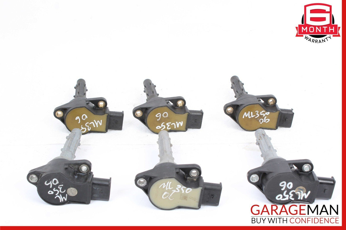06-10 Mercedes W251 R350 CLK350 Delphi Ignition Coil Spark Plug Set of 6 pc OEM