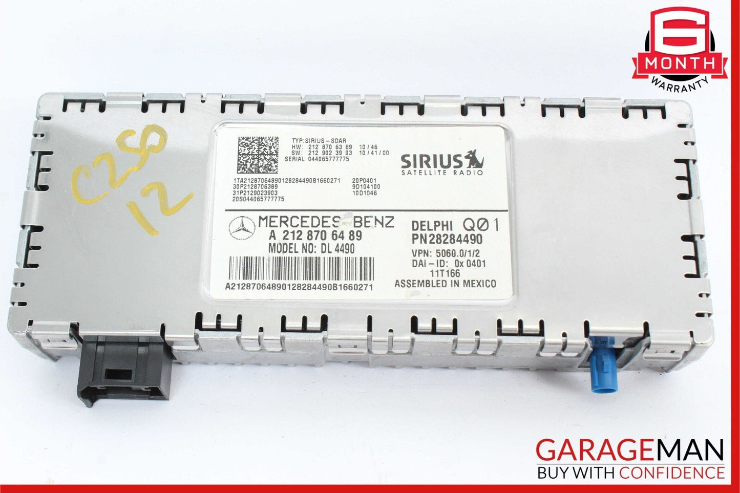 Mercedes W212 E350 4MATIC Sirius Satellite Radio Receiver 2128706489 OEM