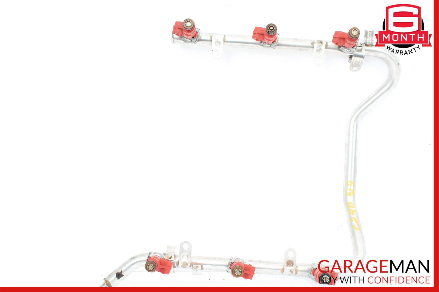 01-04 Mercedes W203 C240 Fuel Injection Rail Line w/ Injectors 1120700895 OEM